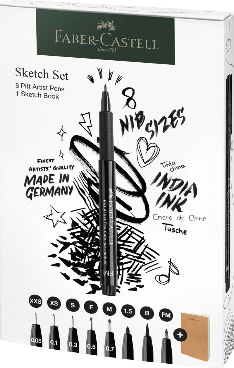 FABER-CASTELL Handlettering-Set Pitt Artist Pen Schwarz