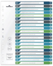 DURABLE Ordnerregister Überbreite 1-20 DIN A4