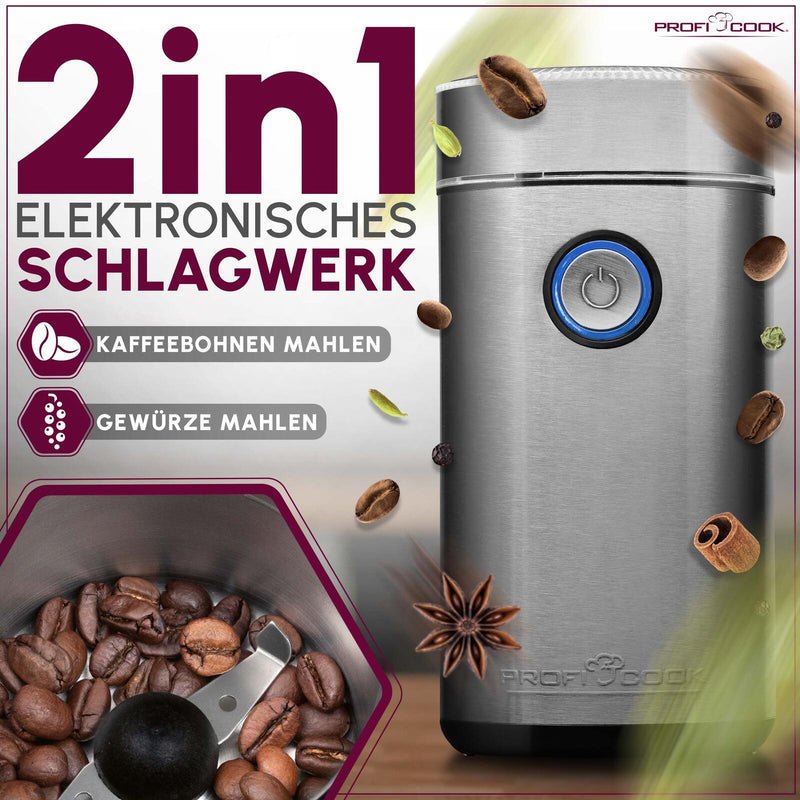 ProfiCook PC-KSW 1216 Kaffeemühle silber