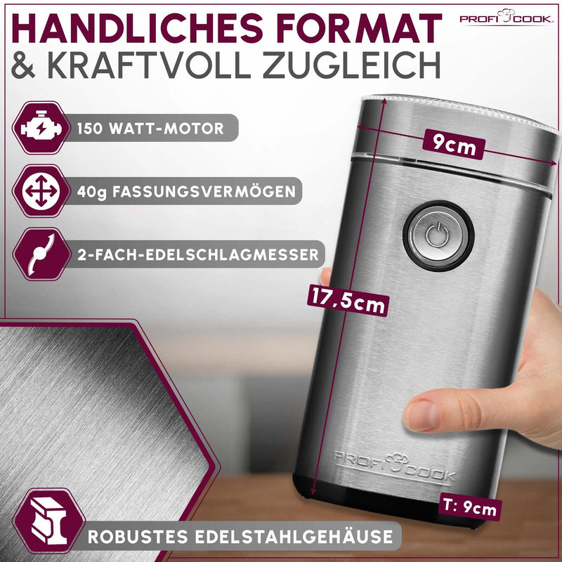 ProfiCook PC-KSW 1216 Kaffeemühle silber