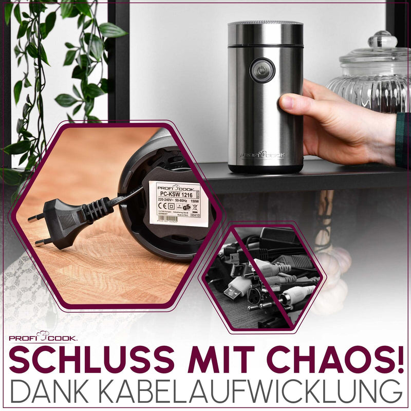 ProfiCook PC-KSW 1216 Kaffeemühle silber