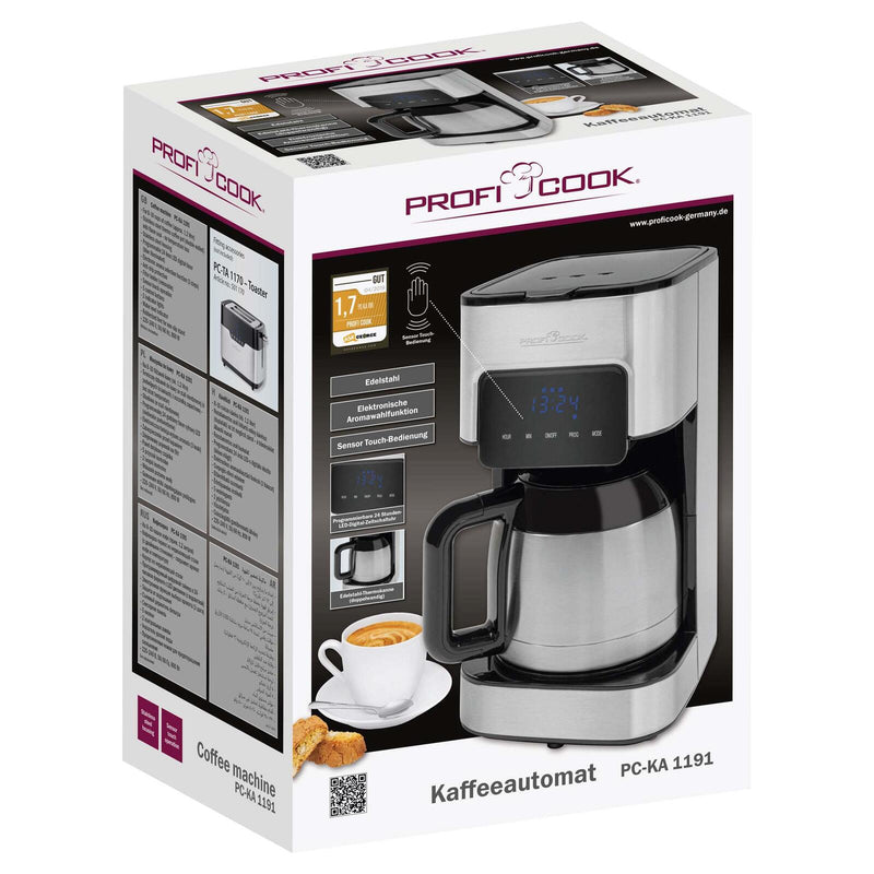 ProfiCook PC-KA 1191 Kaffeemaschine silber/schwarz
