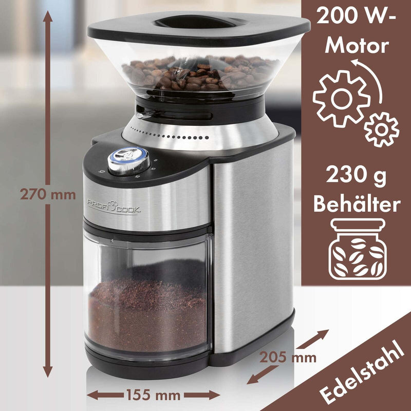 ProfiCook PC-EKM 1205 Kaffeemühle silber/schwarz