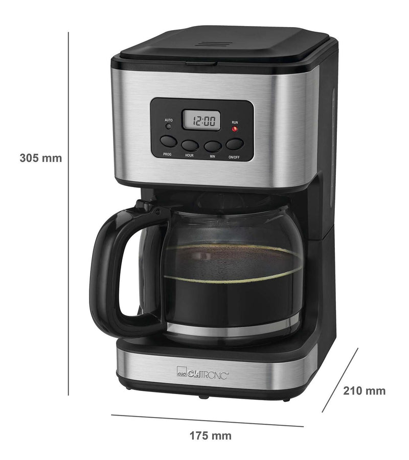 CLATRONIC KA 3642 Kaffeemaschine silber/schwarz