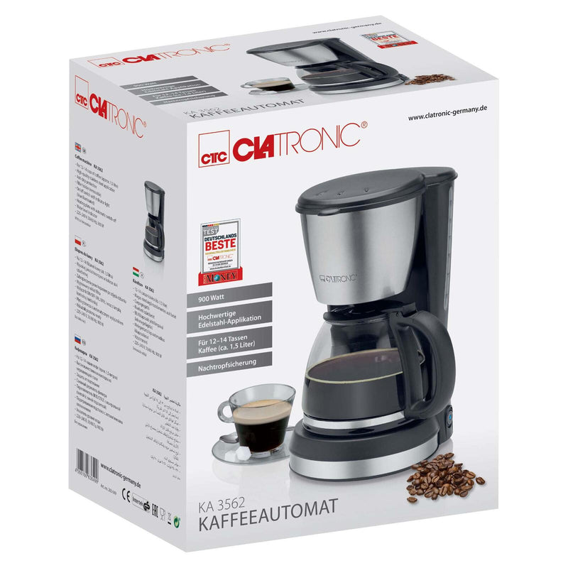 CLATRONIC KA 3642 Kaffeemaschine silber/schwarz