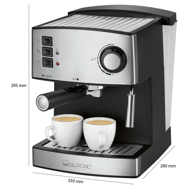 CLATRONIC ES 3643 Espressomaschine silber/schwarz