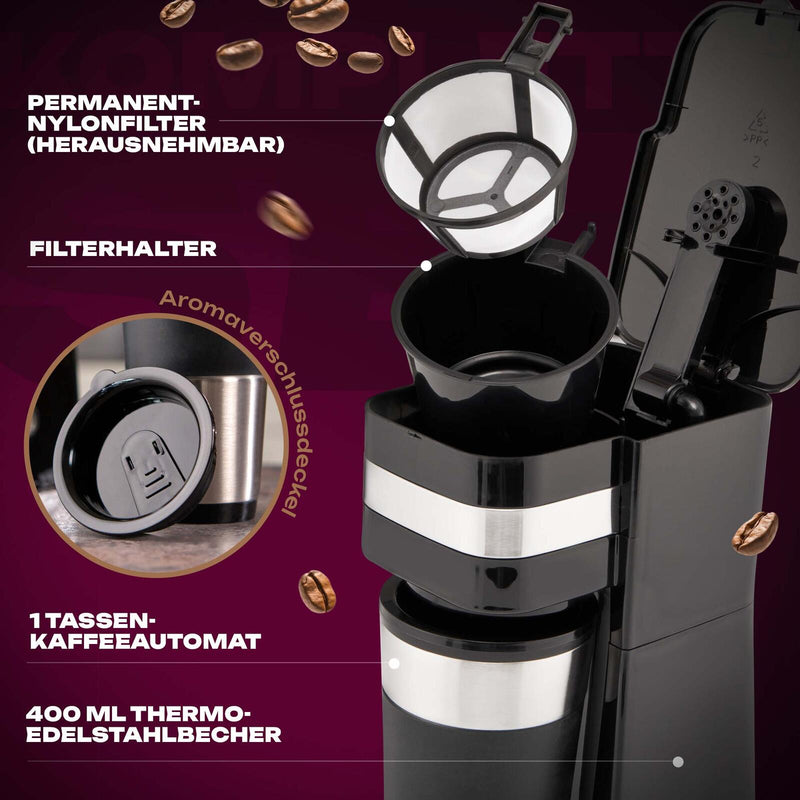 CLATRONIC KA 3733 Kaffeemaschine schwarz/Edelstahl