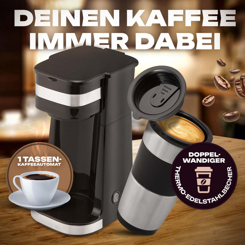 CLATRONIC KA 3733 Kaffeemaschine schwarz/Edelstahl