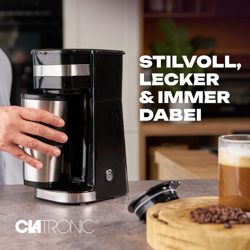CLATRONIC KA 3733 Kaffeemaschine schwarz/Edelstahl