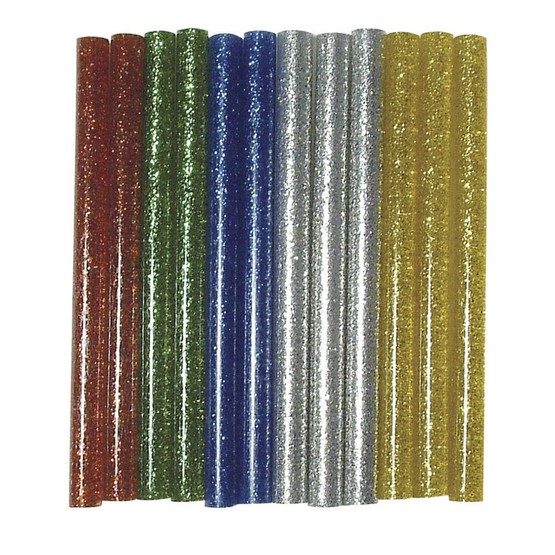 Rayher Heißklebesticks Glitter kupfer, grün, blau, silber, gold