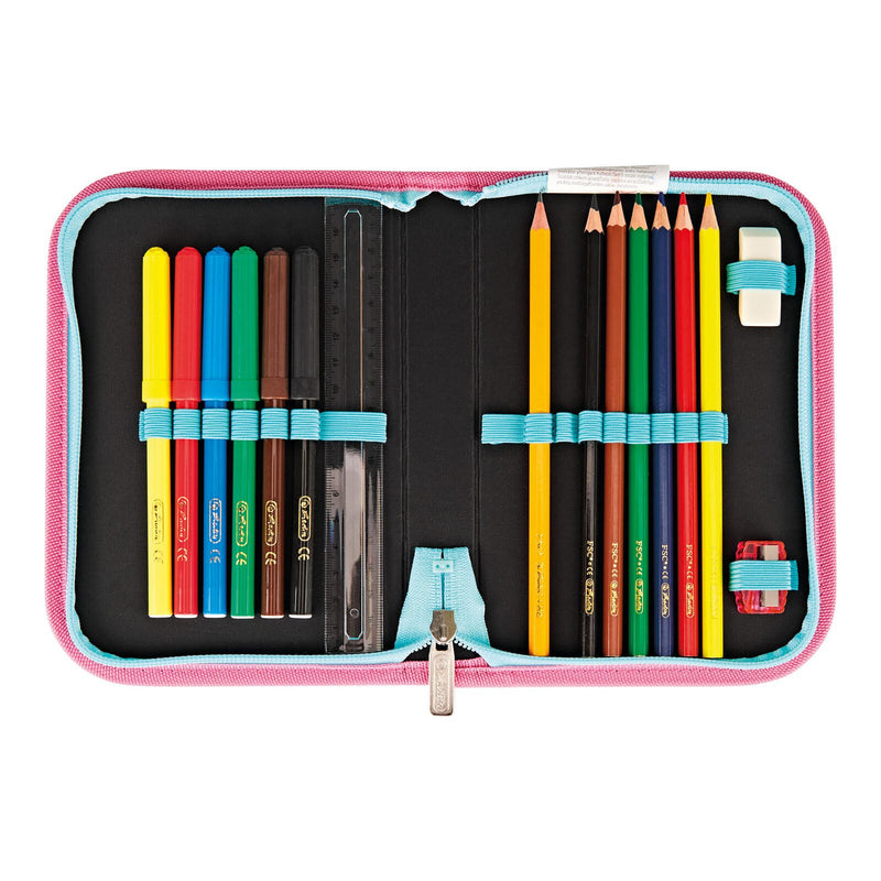 herlitz Schulranzen-Set Loop Plus Cute Cat 31,0 x 22,0 x 37,0 cm rosa 16,0 l