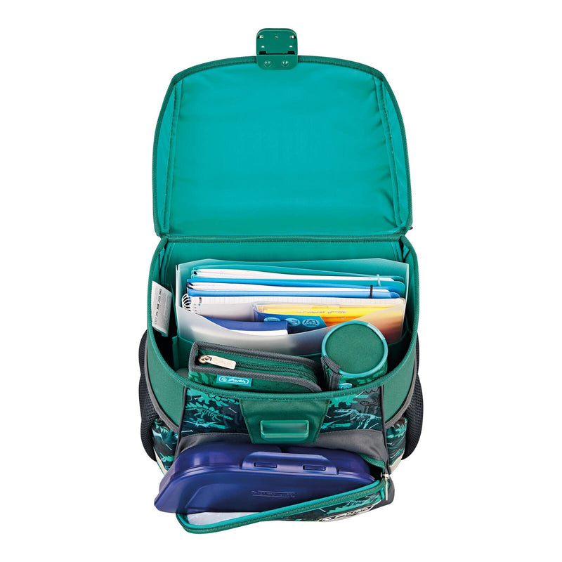 herlitz Schulranzen-Set Loop Plus Green Rex 31,0 x 22,0 x 37,0 cm grün 16,0 l