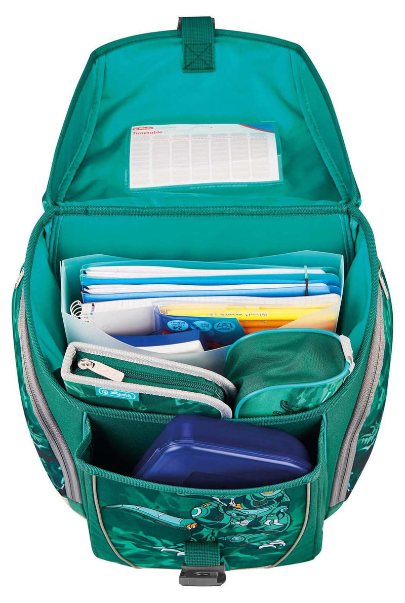 herlitz Schulranzen-Set FiloLight Plus Heavy Metal 28,0 x 23,0 x 38,0 cm grün 16,0 l