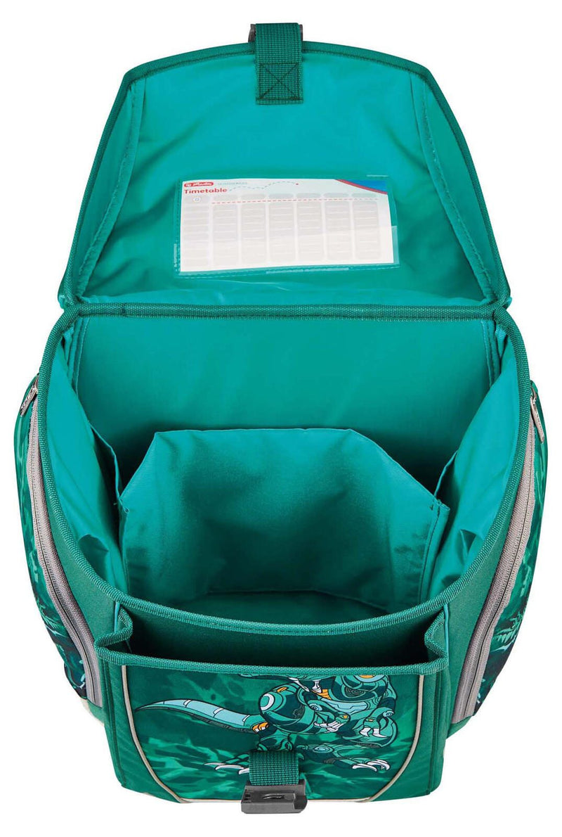 herlitz Schulranzen-Set FiloLight Plus Heavy Metal 28,0 x 23,0 x 38,0 cm grün 16,0 l