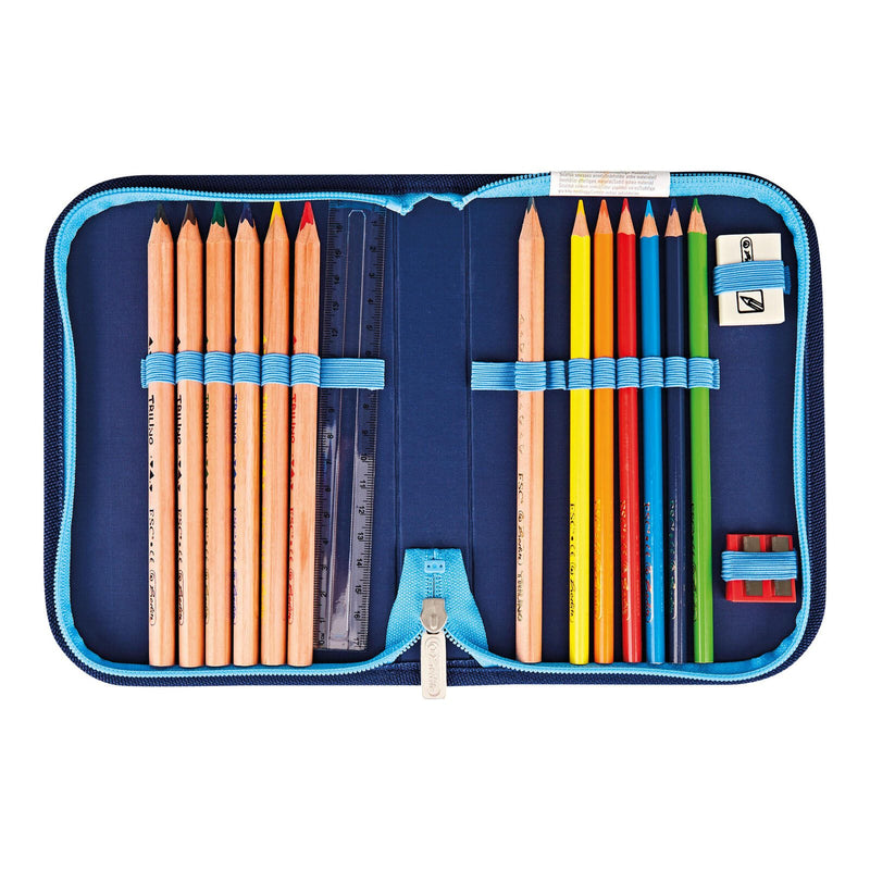 herlitz Schulranzen-Set FiloLight Plus Deep Sea 28,0 x 23,0 x 38,0 cm blau 16,0 l