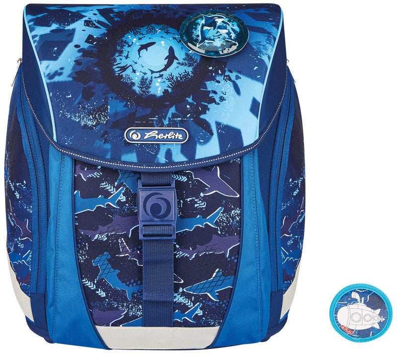 herlitz Schulranzen-Set FiloLight Plus Deep Sea 28,0 x 23,0 x 38,0 cm blau 16,0 l
