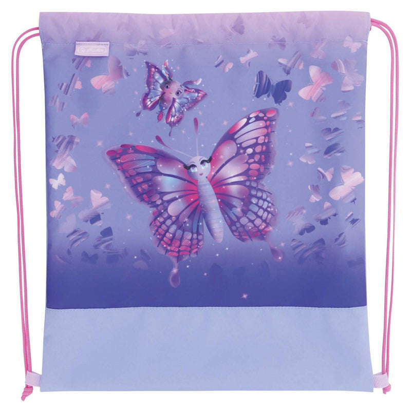 herlitz Schulranzen-Set Loop Plus Butterfly Paradise 31,0 x 22,0 x 37,0 cm lila 16,0 l