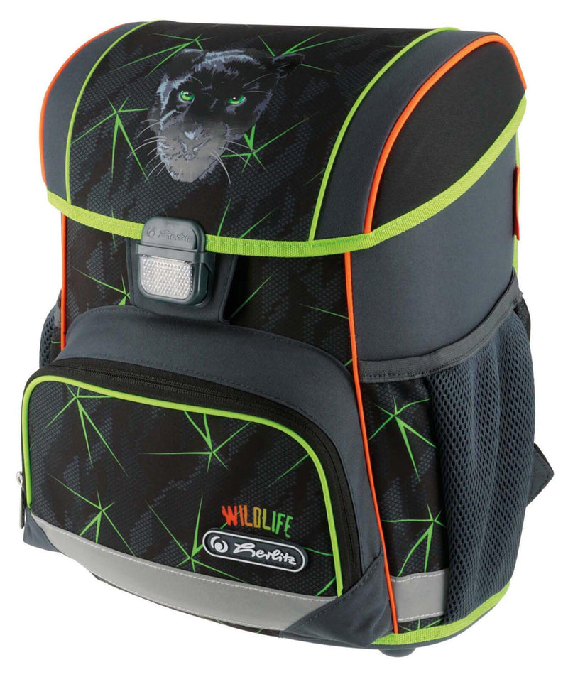 herlitz Schulranzen-Set Loop Plus Wild Life 31,0 x 22,0 x 37,0 cm grau 16,0 l