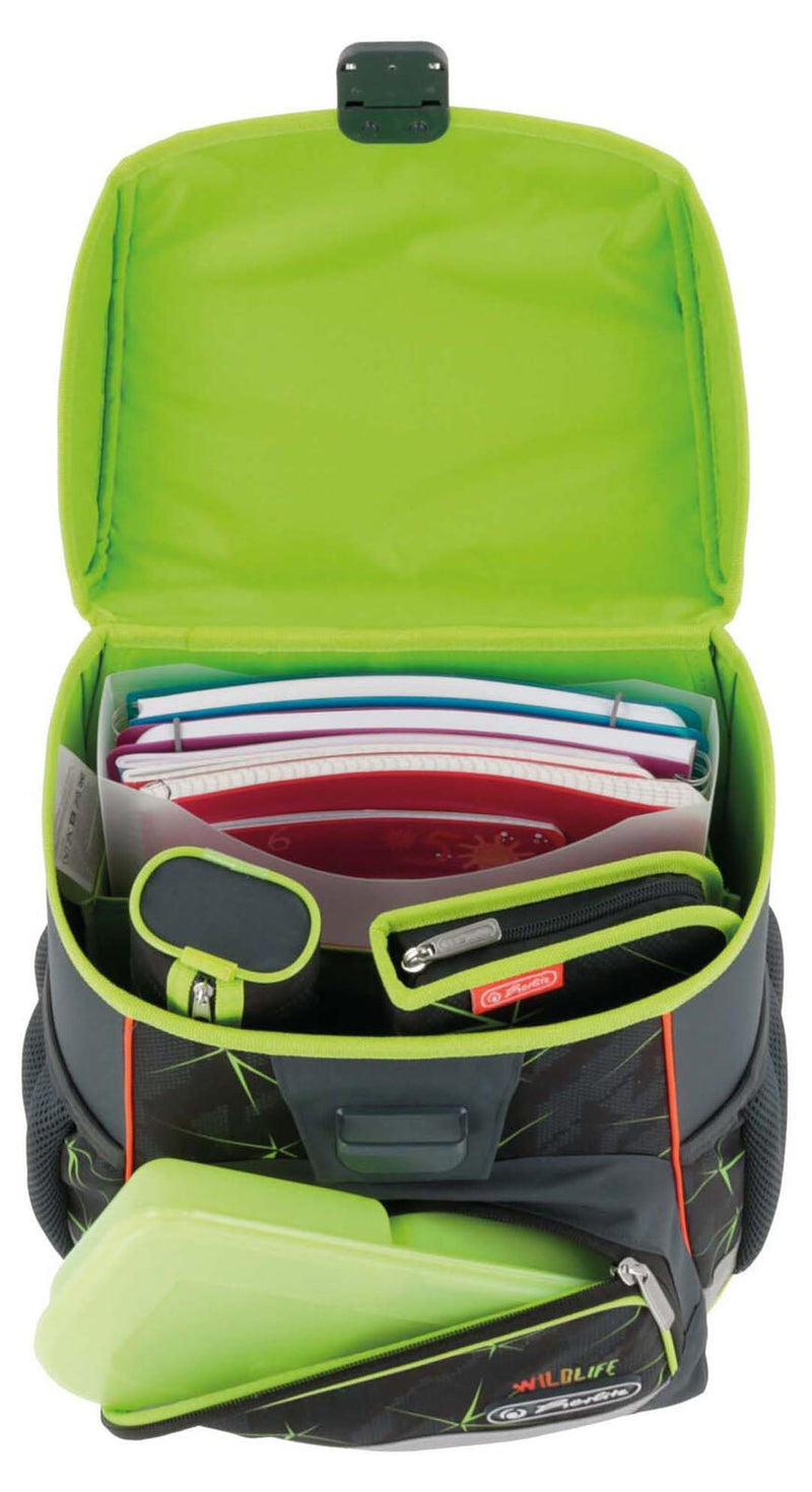herlitz Schulranzen-Set Loop Plus Wild Life 31,0 x 22,0 x 37,0 cm grau 16,0 l
