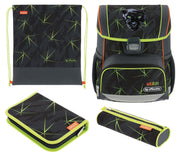 herlitz Schulranzen-Set Loop Plus Wild Life 31,0 x 22,0 x 37,0 cm grau 16,0 l