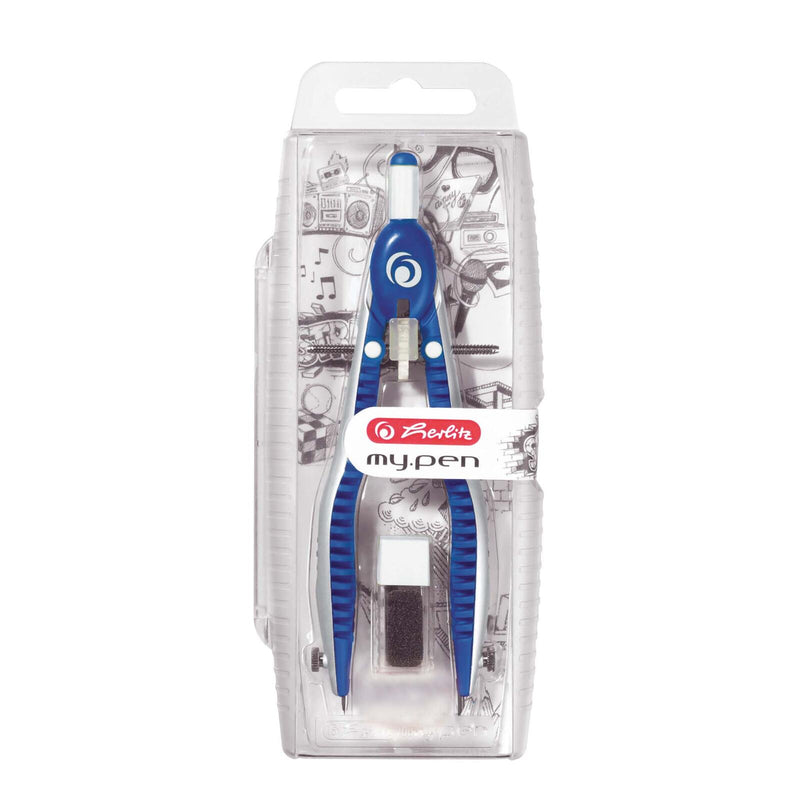 herlitz Zirkel my.pen blau/weiß