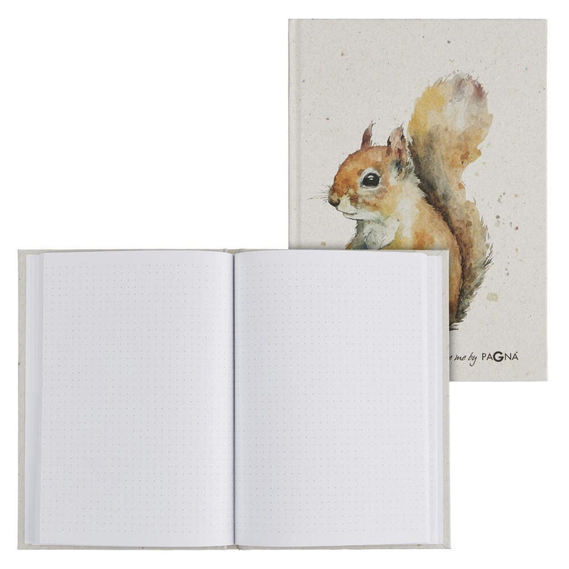 PAGNA Eichhörnchen Notizbuch DIN A5 punktraster beige