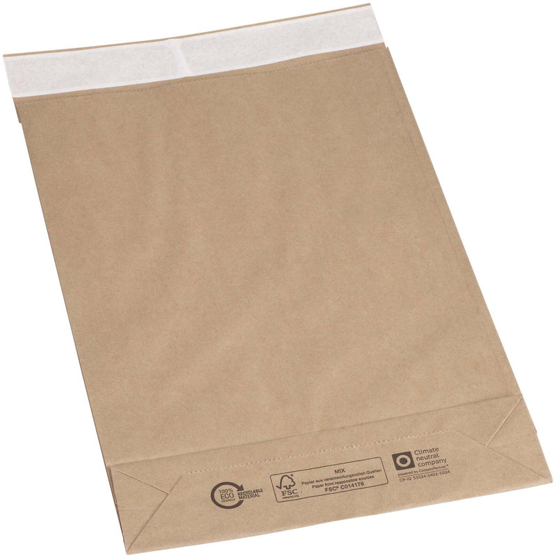 flexiPAK classic Fixverschluss Faltentaschen DIN B4 braun