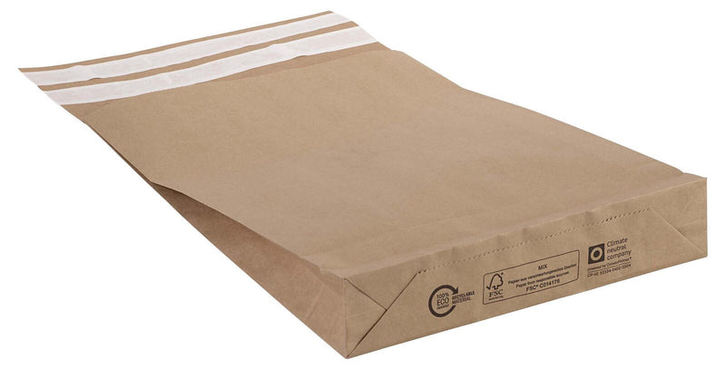flexiPAK classic Doppelfixverschluss Faltentaschen DIN B4 braun