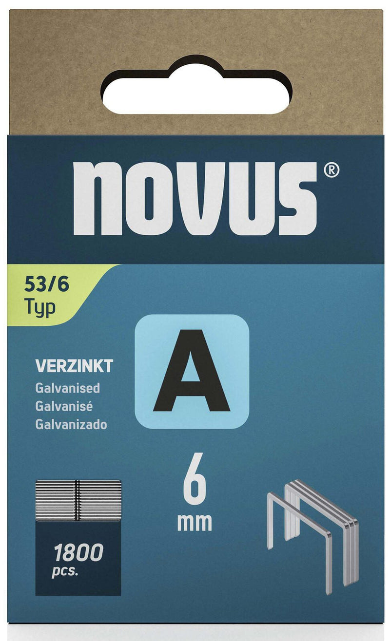 novus Tackerklammern 53/6 Feindraht hart 6 mm