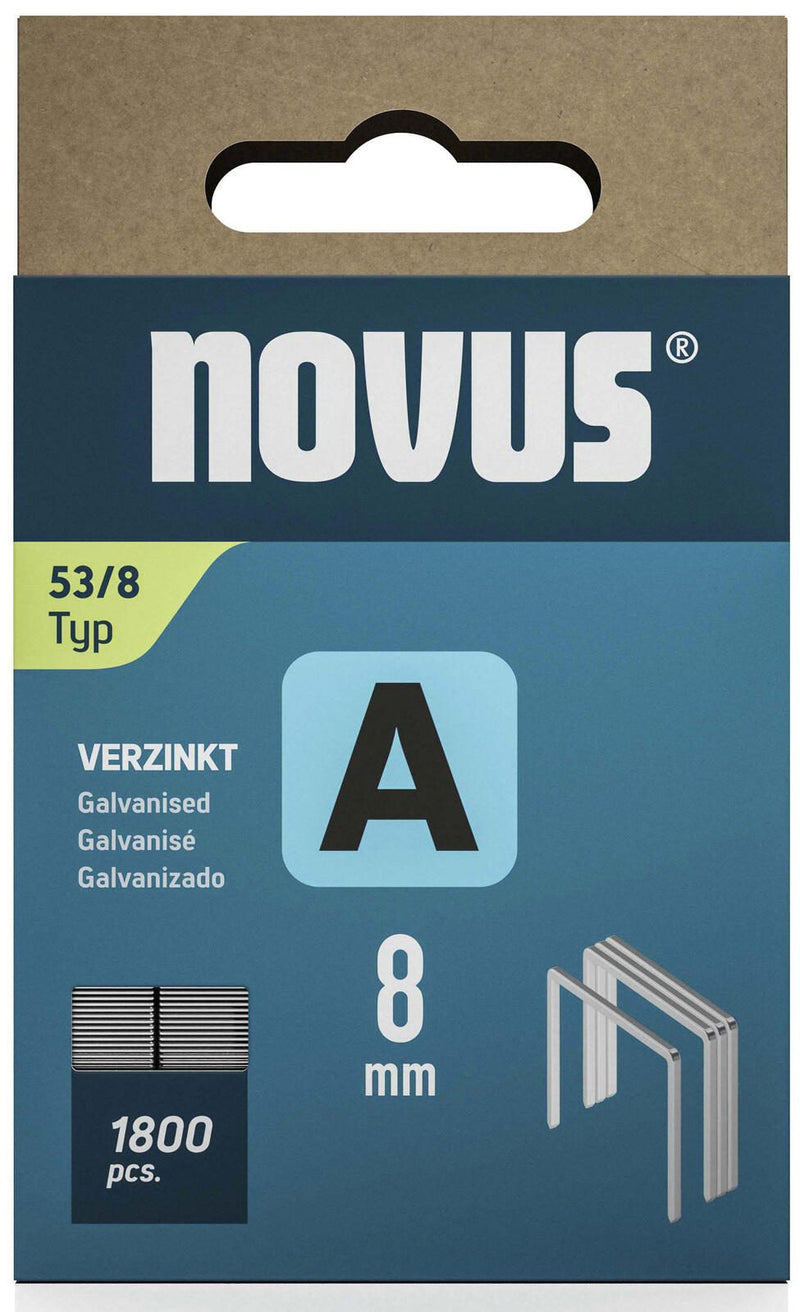 novus Tackerklammern 53/8 Feindraht superhart 8 mm
