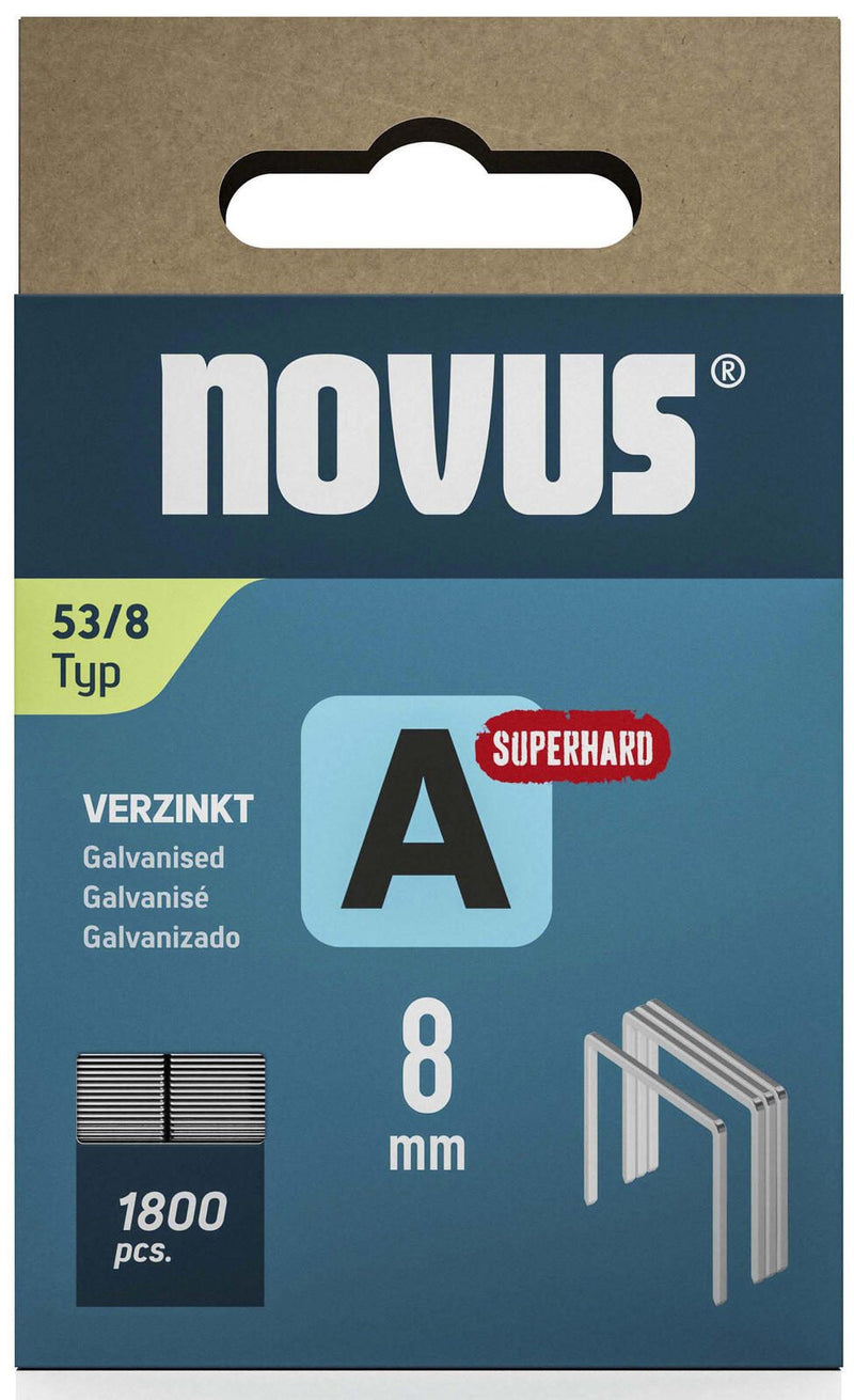 novus Tackerklammern 53/8 Feindraht hart 8 mm