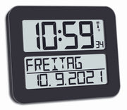 TFA® digitale Funkwanduhr 60.4512.01 schwarz