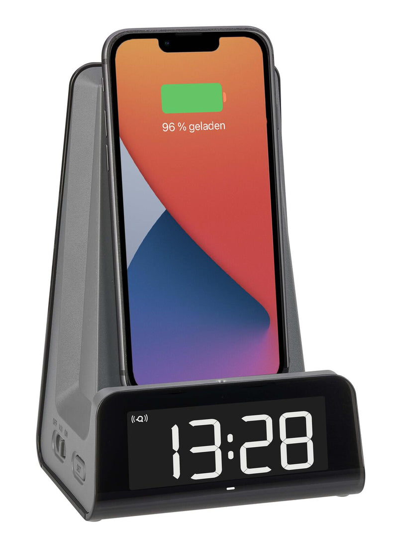 TFA® digitaler Wecker 60.2033 ICONcharge schwarz/grau