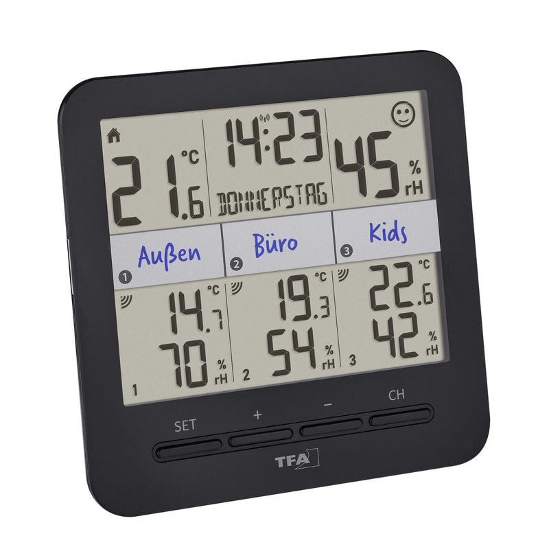 TFA® 30.3075 KLIMA@HOME 2 Hygrometer schwarz