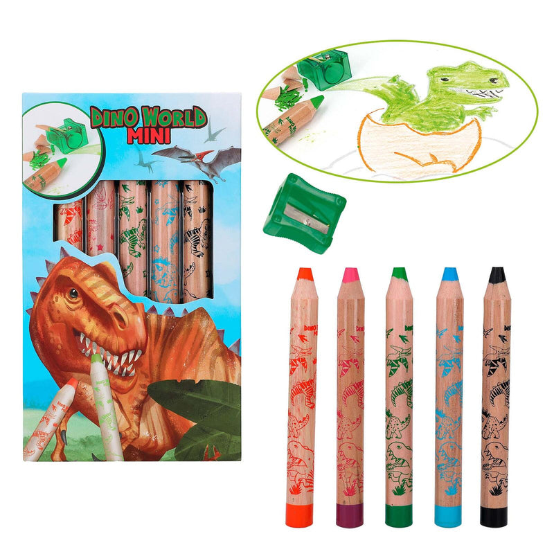 DEPESCHE Buntstifte Dino World Mini Dino Mehrfarbig