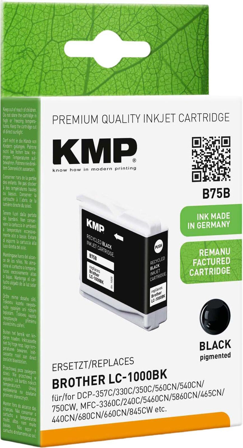 KMP Druckerpatrone B75B schwarz kompatibel zu brother LC-1000BK