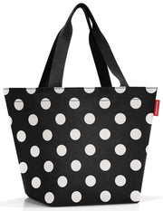 reisenthel® Einkaufstasche shopper M 51,0 x 26,0 x 30,5 cm schwarz-weiß gepunktet