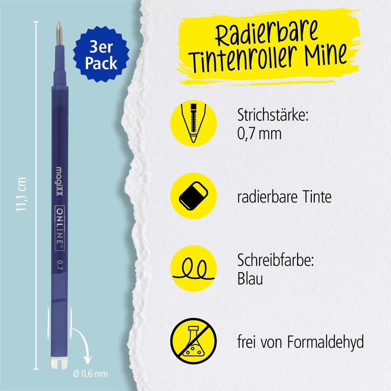 ONLINE® magiXX Gelschreiberminen 0.7 mm Blau