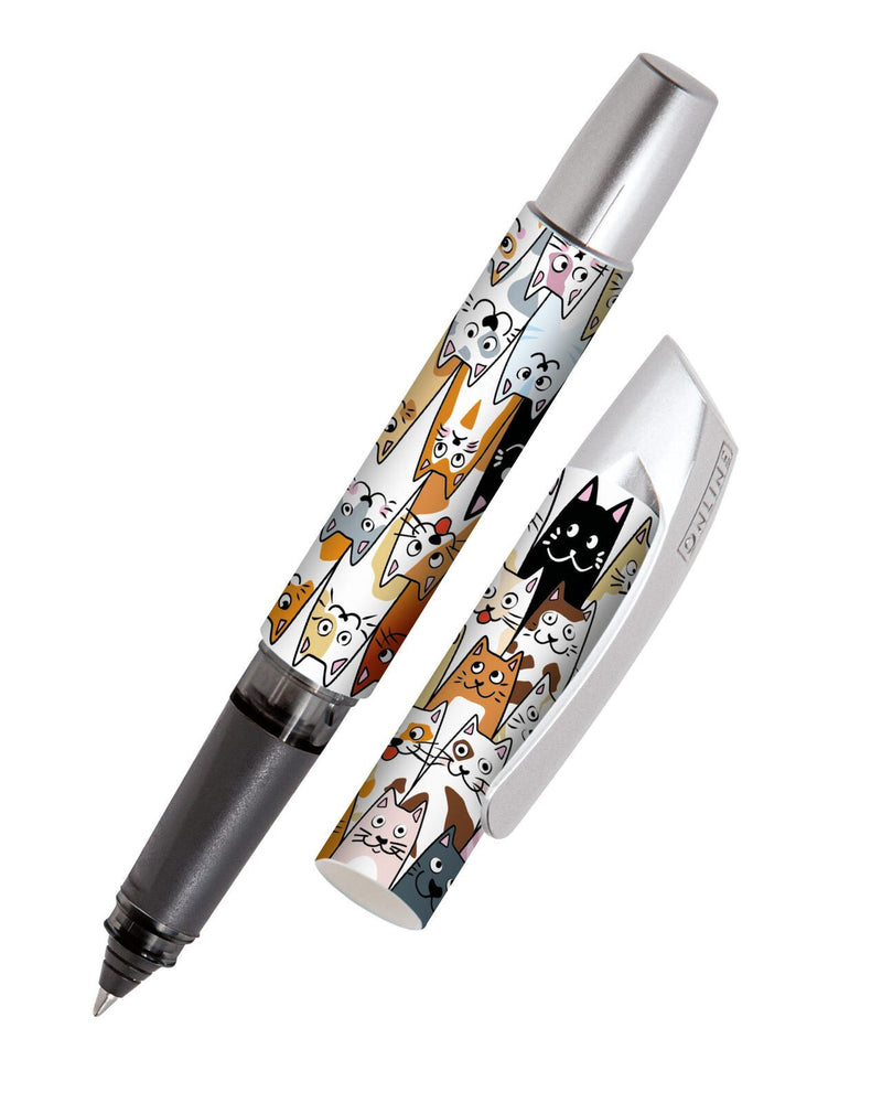 ONLINE® Campus Fluffy Cats Tintenroller 0.7 mm Blau