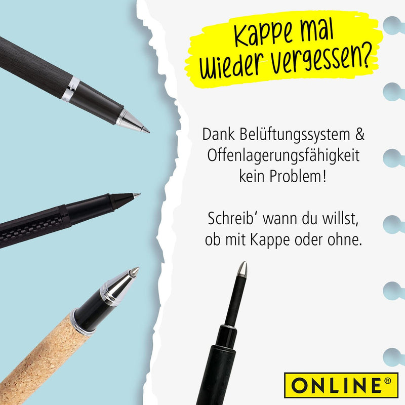 ONLINE® Rollerball-Minen Gelschreiberminen 0.7 mm Blau