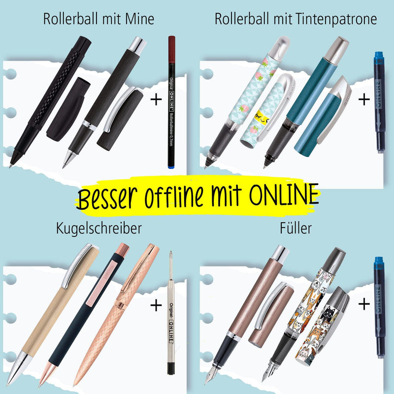 ONLINE® Rollerball-Minen Gelschreiberminen 0.7 mm Blau
