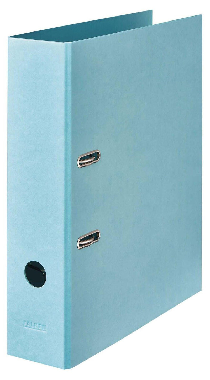 FALKEN Ordner Rückenbreite 8 cm DIN A4 Karton Vanille-Gelb, Flamingo-Pink, Himmel-Blau