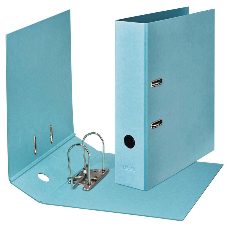 FALKEN Ordner Rückenbreite 8 cm DIN A4 Karton Vanille-Gelb, Flamingo-Pink, Himmel-Blau