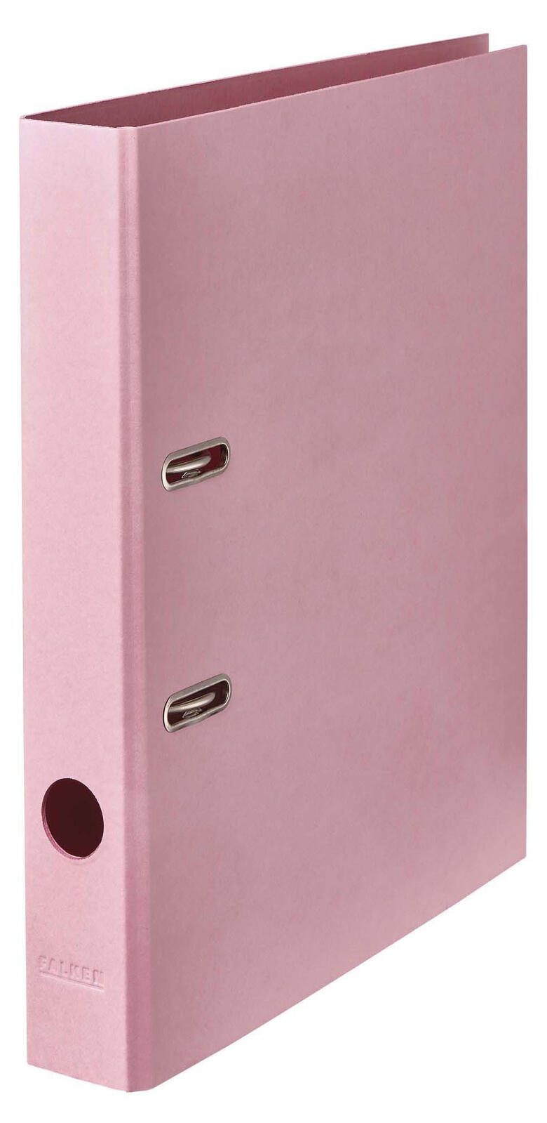 FALKEN Ordner Rückenbreite 5 cm DIN A4 Karton Vanille-Gelb, Flamingo-Pink, Himmel-Blau
