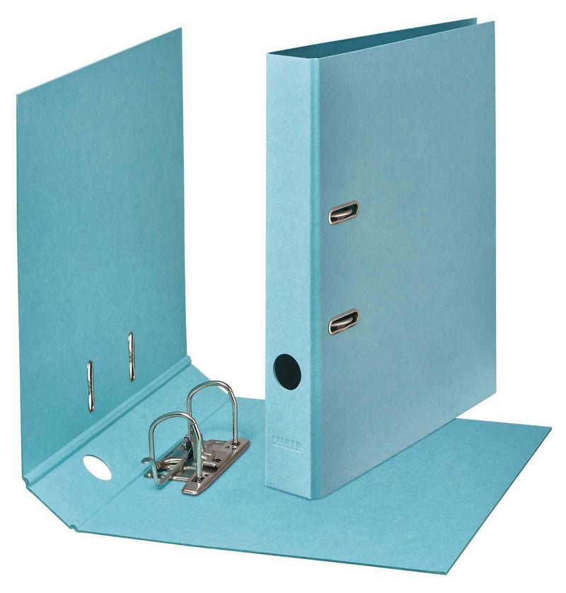 FALKEN Ordner Rückenbreite 5 cm DIN A4 Karton Vanille-Gelb, Flamingo-Pink, Himmel-Blau