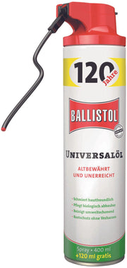 BALLISTOL Schmiermittel Universalöl Jubiläumsdose + gratis VarioFlex Sprühkopf 400,0 +120,0 ml