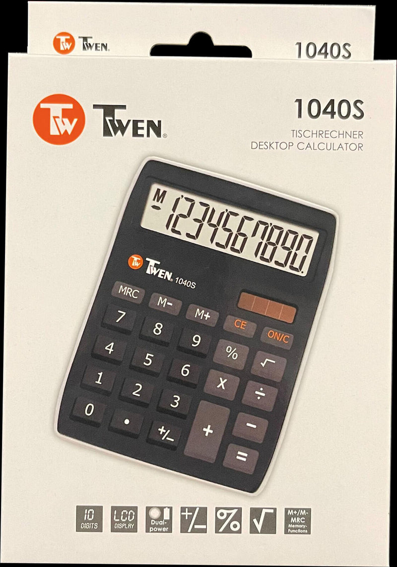 TWEN Tischrechner 1040S schwarz