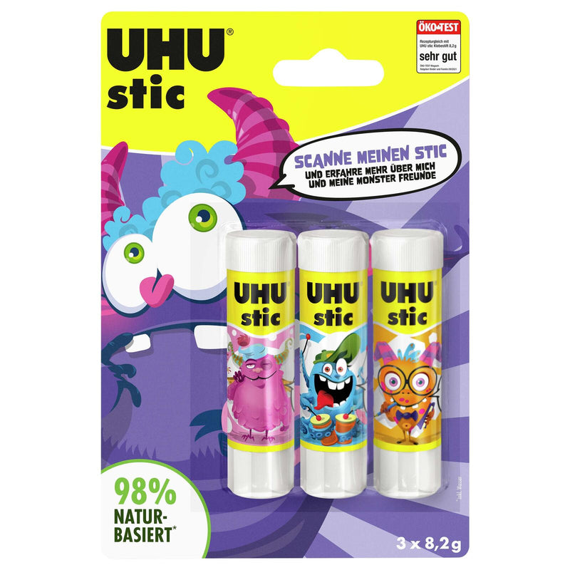 UHU MONSTER Klebestifte 3x 8,2 g