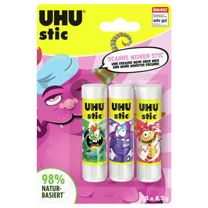 UHU MONSTER Klebestifte 3x 8,2 g