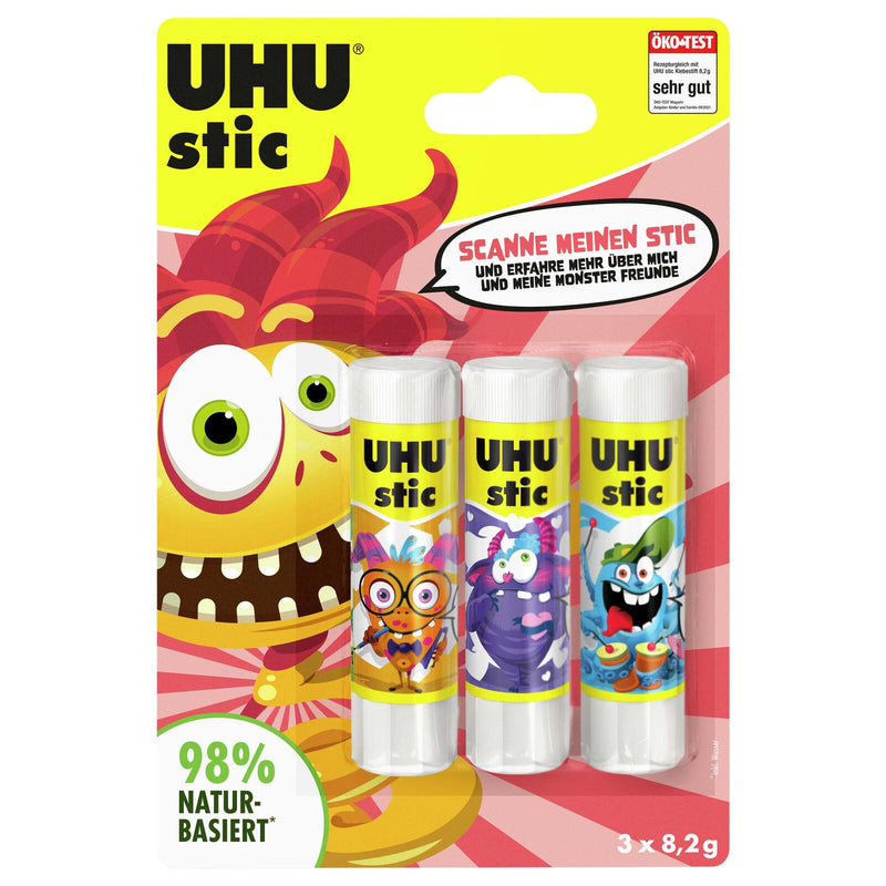 UHU MONSTER Klebestifte 3x 8,2 g